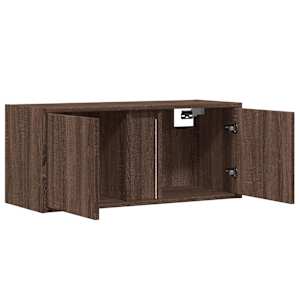 Nástěnná TV skříňka s LED osvětlením hnědý dub 80 x 31 x 35 cm - obrázek 9
