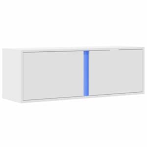 Nástěnná TV skříňka s LED osvětlením bílá 100 x 31 x 35 cm - obrázek 3
