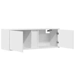 Nástěnná TV skříňka s LED osvětlením bílá 100 x 31 x 35 cm - obrázek 9