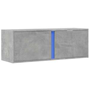 Nástěnná TV skříňka s LED osvětlením betonově šedá 100x31x35 cm - obrázek 3