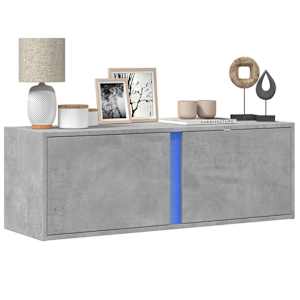 Nástěnná TV skříňka s LED osvětlením betonově šedá 100x31x35 cm - obrázek 1