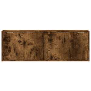 Nástěnná TV skříňka s LED osvětlením kouřový dub 100x31x35 cm - obrázek 6