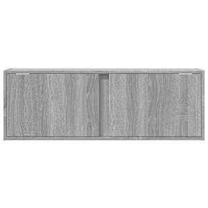 Nástěnná TV skříňka s LED osvětlením šedá sonoma 100x31x35 cm - obrázek 6
