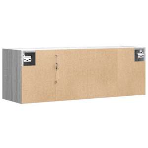 Nástěnná TV skříňka s LED osvětlením šedá sonoma 100x31x35 cm - obrázek 8