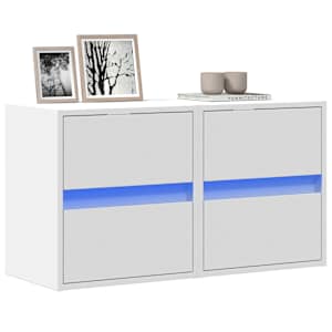 Nástěnné TV skříňky s LED osvětlením 2 ks bílé 41 x 31 x 45 cm - obrázek 1