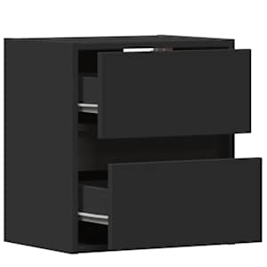 Nástěnná TV skříňka s LED osvětlením černá 41 x 31 x 45 cm - obrázek 9