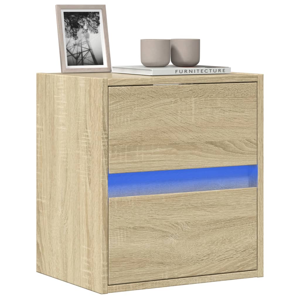 vidaXL TV-Wandschrank mit LED-Beleuchtung Sonoma 41x31x45 cm