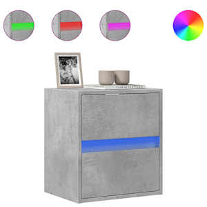 Nástěnná TV skříňka s LED osvětlením betonově šedá 41x31x45 cm - obrázek 2