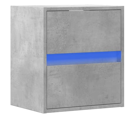 vidaXL Tv-wandmeubel met LED-verlichting 41x31x45 cm betongrijs