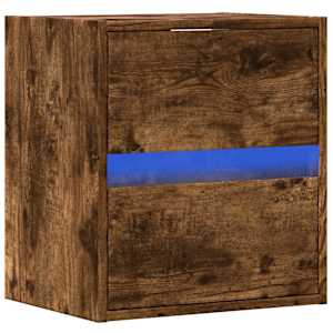Nástěnná TV skříňka s LED osvětlením kouřový dub 41x31x45 cm - obrázek 3