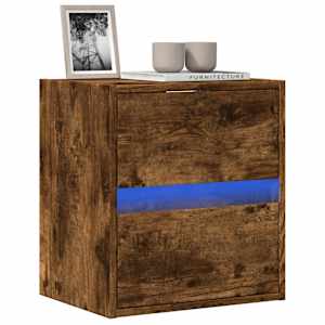 Nástěnná TV skříňka s LED osvětlením kouřový dub 41x31x45 cm - obrázek 1