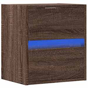 Nástěnná TV skříňka s LED osvětlením hnědý dub 41 x 31 x 45 cm - obrázek 3