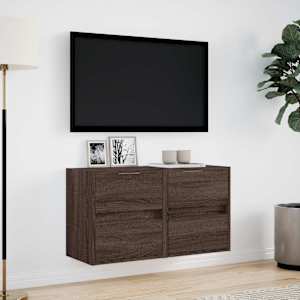 Nástěnné TV skříňky s LED osvětlením 2 ks hnědý dub 41x31x45 cm - obrázek 4