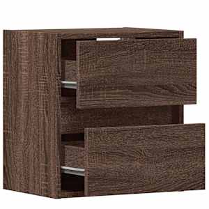 Nástěnné TV skříňky s LED osvětlením 2 ks hnědý dub 41x31x45 cm - obrázek 9