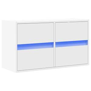 Nástěnná TV skříňka s LED osvětlením bílá 80 x 31 x 45 cm - obrázek 3