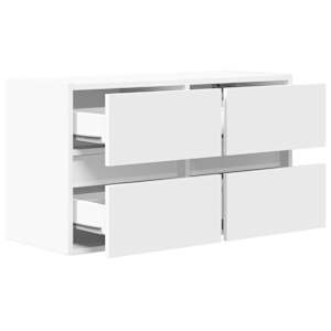 Nástěnná TV skříňka s LED osvětlením bílá 80 x 31 x 45 cm - obrázek 9