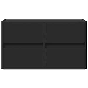 Nástěnná TV skříňka s LED osvětlením černá 80 x 31 x 45 cm - obrázek 6