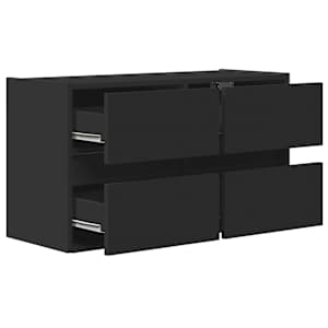 Nástěnná TV skříňka s LED osvětlením černá 80 x 31 x 45 cm - obrázek 9