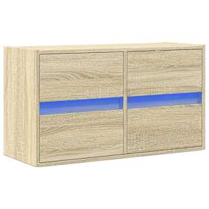 Nástěnná TV skříňka s LED osvětlením dub sonoma 80 x 31 x 45 cm - obrázek 3