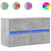 vidaXL teleri seinakapp LED-tuledega, betoonhall, 80 x 31 x 45 cm