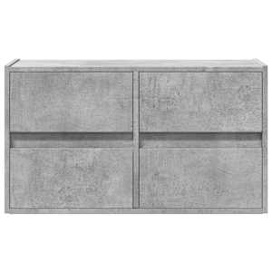Nástěnná TV skříňka s LED osvětlením betonově šedá 80x31x45 cm - obrázek 6