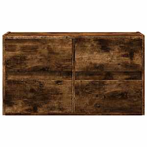 Nástěnná TV skříňka s LED osvětlením kouřový dub 80x31x45 cm - obrázek 6