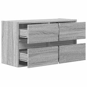 Nástěnná TV skříňka s LED osvětlením šedá sonoma 80x31x45 cm - obrázek 9