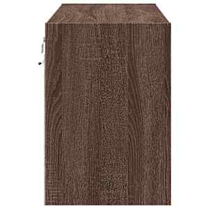 Nástěnná TV skříňka s LED osvětlením hnědý dub 80 x 31 x 45 cm - obrázek 7