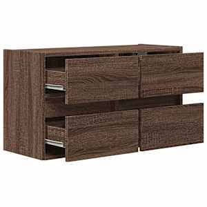 Nástěnná TV skříňka s LED osvětlením hnědý dub 80 x 31 x 45 cm - obrázek 9