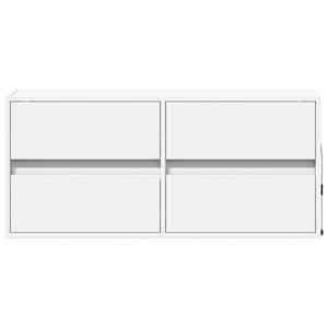 Nástěnná TV skříňka s LED osvětlením bílá 100 x 31 x 45 cm - obrázek 6