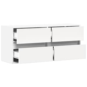 Nástěnná TV skříňka s LED osvětlením bílá 100 x 31 x 45 cm - obrázek 9
