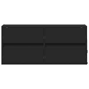 Nástěnná TV skříňka s LED osvětlením černá 100 x 31 x 45 cm - obrázek 6