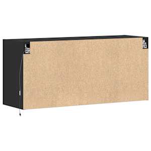 Nástěnná TV skříňka s LED osvětlením černá 100 x 31 x 45 cm - obrázek 8