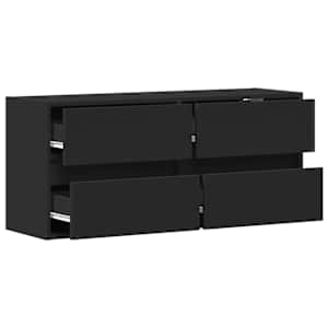 Nástěnná TV skříňka s LED osvětlením černá 100 x 31 x 45 cm - obrázek 9