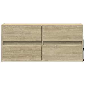 Nástěnná TV skříňka s LED osvětlením dub sonoma 100x31x45 cm - obrázek 6