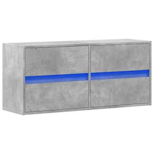 Nástěnná TV skříňka s LED osvětlením betonově šedá 100x31x45 cm - obrázek 3