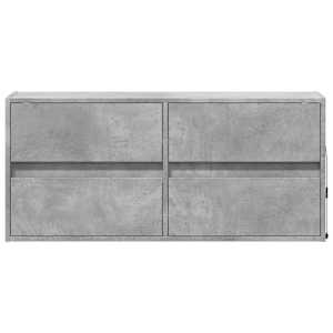 Nástěnná TV skříňka s LED osvětlením betonově šedá 100x31x45 cm - obrázek 6