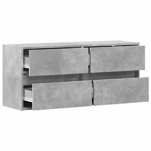 Nástěnná TV skříňka s LED osvětlením betonově šedá 100x31x45 cm - obrázek 9