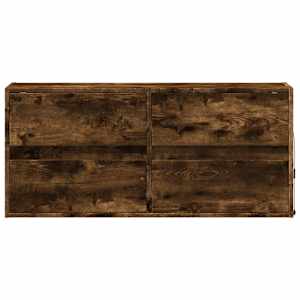 Nástěnná TV skříňka s LED osvětlením kouřový dub 100x31x45 cm - obrázek 6