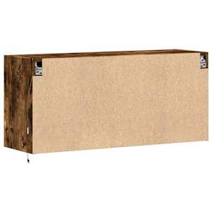 Nástěnná TV skříňka s LED osvětlením kouřový dub 100x31x45 cm - obrázek 8