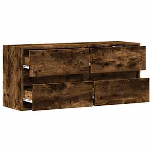 Nástěnná TV skříňka s LED osvětlením kouřový dub 100x31x45 cm - obrázek 9