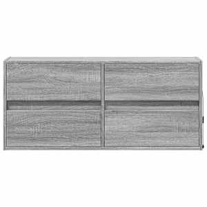 Nástěnná TV skříňka s LED osvětlením šedá sonoma 100x31x45 cm - obrázek 6