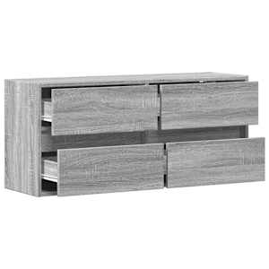 Nástěnná TV skříňka s LED osvětlením šedá sonoma 100x31x45 cm - obrázek 9