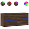 vidaXL teleri seinakapp LED-tuledega, pruun tamm, 100x31x45 cm