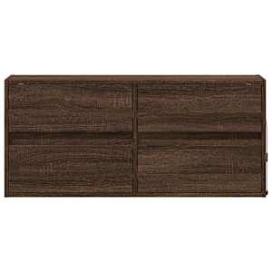 Nástěnná TV skříňka s LED osvětlením hnědý dub 100 x 31 x 45 cm - obrázek 6