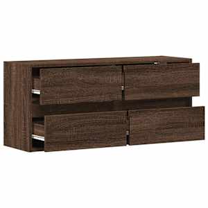 Nástěnná TV skříňka s LED osvětlením hnědý dub 100 x 31 x 45 cm - obrázek 9