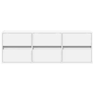 Nástěnná TV skříňka s LED osvětlením bílá 130 x 31 x 45 cm - obrázek 6