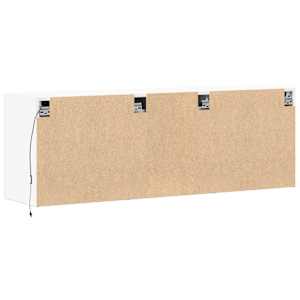 Nástěnná TV skříňka s LED osvětlením bílá 130 x 31 x 45 cm - obrázek 8