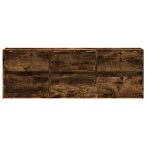 Nástěnná TV skříňka s LED osvětlením kouřový dub 130x31x45 cm - obrázek 6