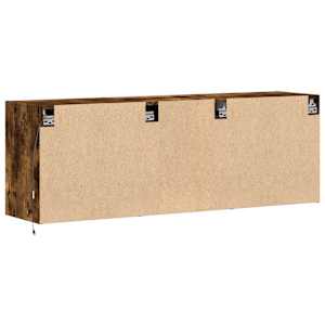 Nástěnná TV skříňka s LED osvětlením kouřový dub 130x31x45 cm - obrázek 8
